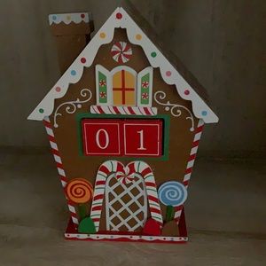 Christmas countdown gingerbread house